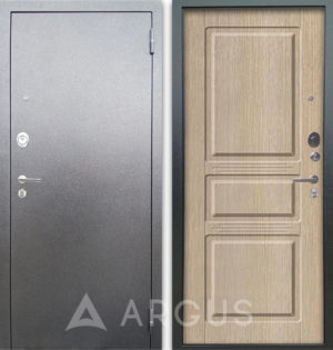 Сейф-дверь Аргус Люкс АС Серебро антик Сабина Капучино
