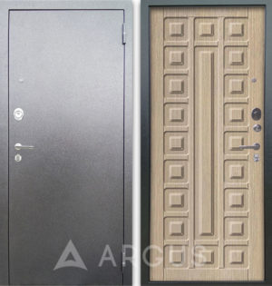 Сейф-дверь Аргус Люкс АС Серебро антик Сенатор Капучино