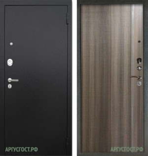 Металлическая дверь с молдингами Аргус Люкс ПРО 3К Черный шелк Гауда Керамика