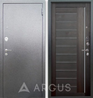 Стальная сейф дверь со стеклом и молдингами Аргус Люкс 3К Серебро антик Диана Вельвет