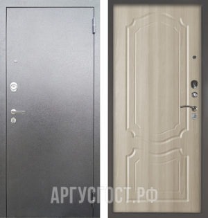 Входная железная дверь Аргус Люкс 3К Серебро антик Мишель Ларче светлый