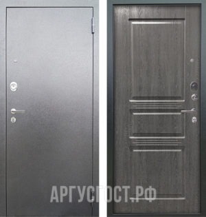 Стальная входная дверь Аргус Люкс 3К Серебро антик Сабина Дуб Филадельфия графит