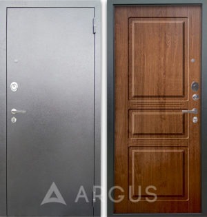 Входная сейф дверь Аргус Люкс 3К Серебро антик Сабина Дуб золотой