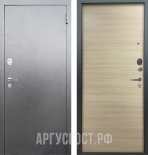 Входная железная дверь Аргус Люкс 3К Серебро антик Элегант Дорс светлый